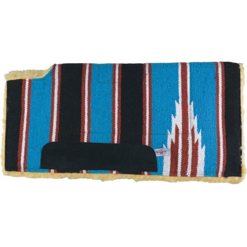 COUNTRY LEGEND NAVAJO FELT LINED WOOL PAD WITH WITHER CUTOUT COUNTRY LEGEND NAVAJO FELT LINED WOOL PAD WITH WITHER CUTOUT