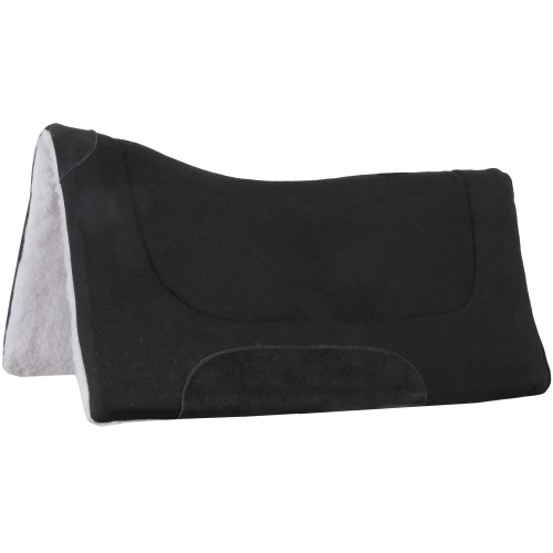 MUSTANG BLUE HORSE BRUSHED WOOL CONTOURED SADDLE PAD, 32" x 32" X 1"