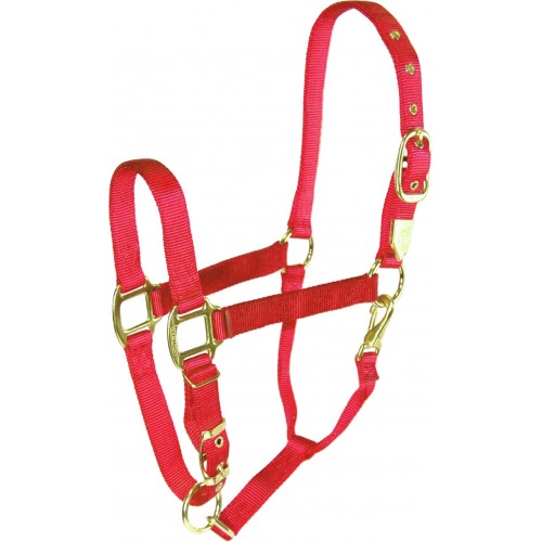 HAMILTON 1" DELUXE HALTER WITH ADJUSTABLE CHIN AND SNAP AT THROAT