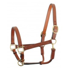 LEATHER HALTER WITH SOLID BRASS FITTINGS