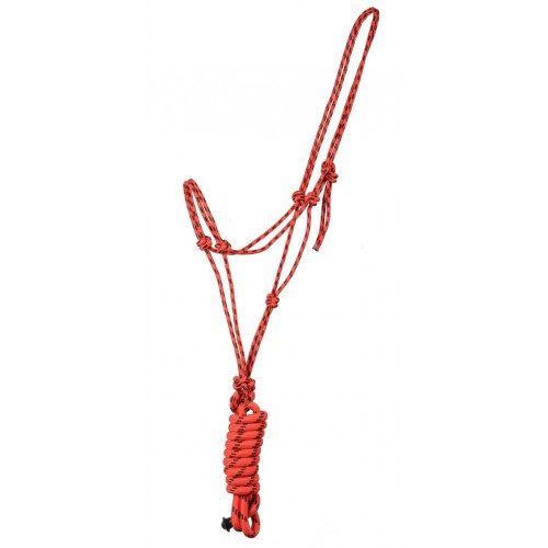 1/4" FASHION CHECK ROPE HALTER WITH LEAD