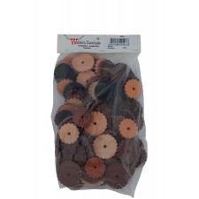 LEATHER ROSETTES - PACKAGE OF 100 ASSORTED