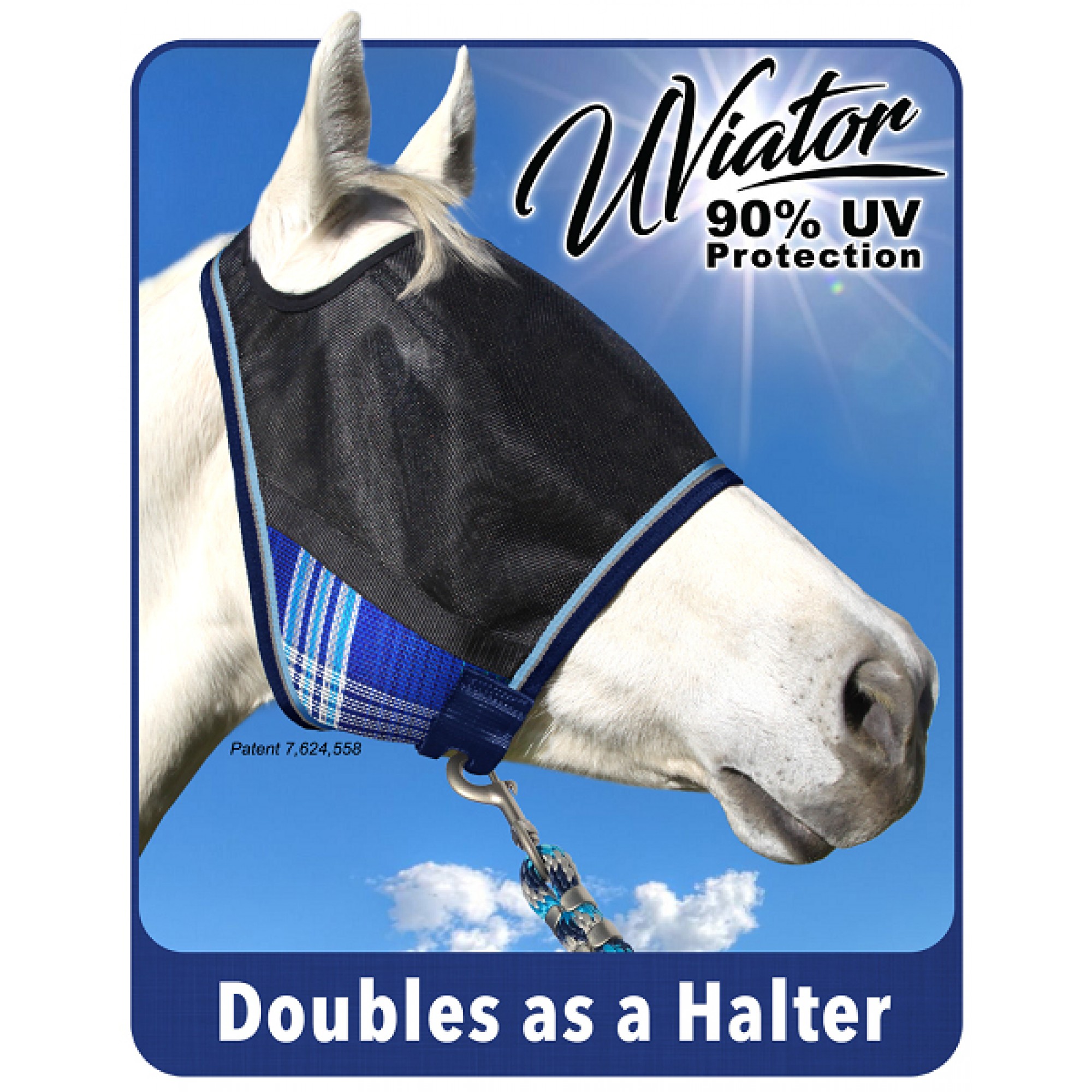 Double Locking CatchMask Fasteners Newest UV Solar Screen Protection with a 90% UV Rating Kensington UViator Protective Fly Mask Non Heat Transferring Fabric
