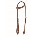 WESTERN RAWHIDE BY JIM TAYLOR PERFORMANCE FLORAL SERIES TEAR DROP ONE EAR HEADSTALL