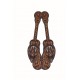 WESTERN RAWHIDE BY JIM TAYLOR PERFORMANCE FLORAL SERIES LADIES SCALLOP SPUR STRAP
