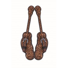 WESTERN RAWHIDE BY JIM TAYLOR PERFORMANCE FLORAL SERIES MEN'S SCALLOP SPUR STRAP