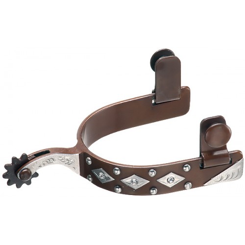 ANTIQUED DIAMOND DOTS AND RHINESTONE SPUR ANTIQUED DIAMOND DOTS AND RHINESTONE SPUR