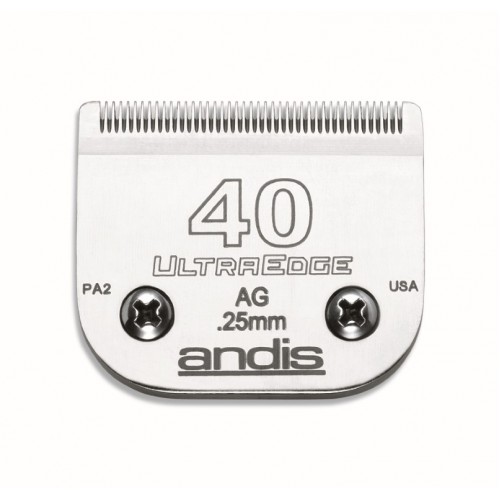 ANDIS AG DETACHABLE BLADES - #40 SURGICAL STAINLESS STEEL