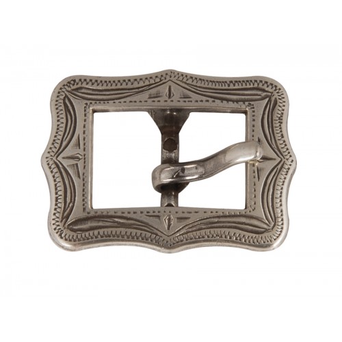 ANTIQUED SILVER BRIDLE BUCKLE - 3/4"