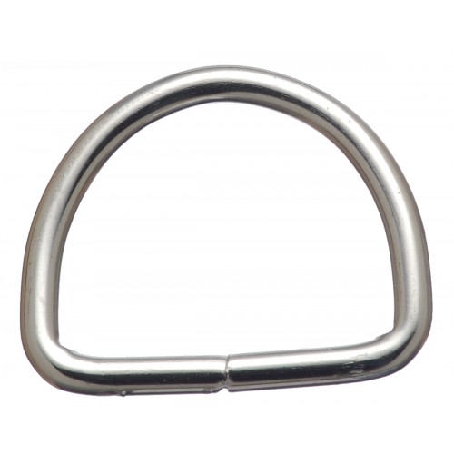 WELDED DEE - 1 1/4" HEAVY NICKEL PLATED STEEL
