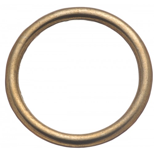 HARNESS RINGS, WELDED - 1 1/2" BRASS PLATED