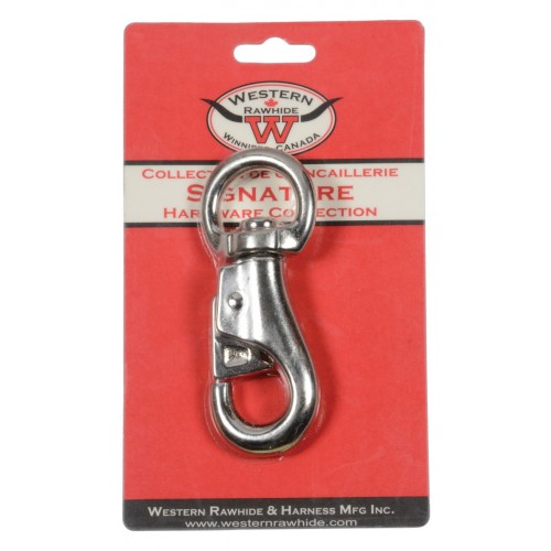 NICKEL PLATED BULL SNAP, 7/8" ROUND EYE - 1 PER CARD