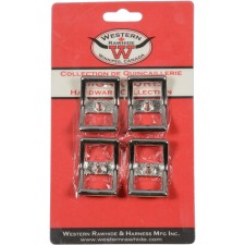 CHROME PLATED BRONZE, 3/4" X 1 5/8" - 4 PER CARD