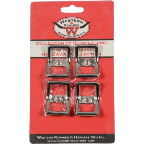 CHROME PLATED BRONZE, 3/4" X 1 5/8" - 4 PER CARD