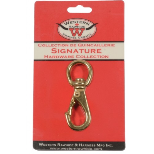 SOLID BRONZE SWIVEL EYE BOAT SNAP, 5/8" X 3 1/4" - 1 PER CARD