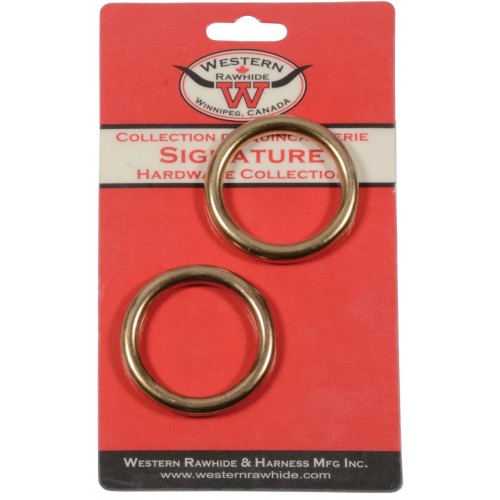 SOLID BRONZE HARNESS RINGS, 1 1/2" - 2 PER CARD