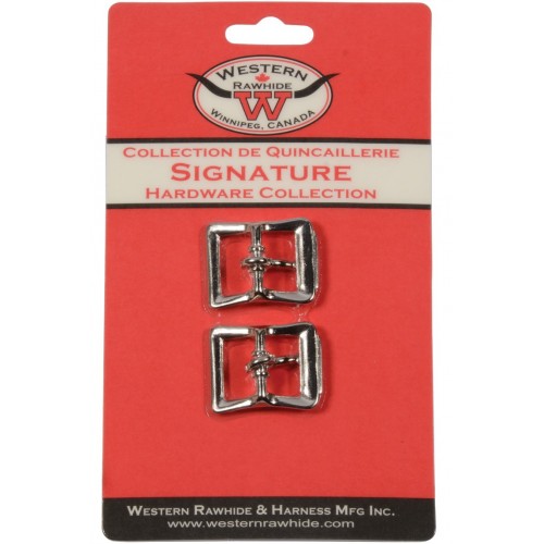 NP ZINC DIECAST IMITATION ROLLER BUCKLE, 3/4" X 1 3/8" - 2 PER CARD