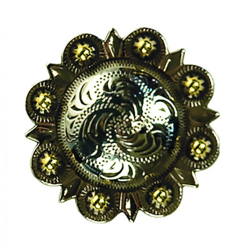 BERRY CONCHO NICKEL/GOLD - 3/4"