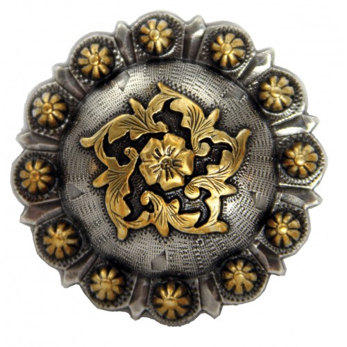 COLOMA GOLD CONCHO - 1 1/2", GOLD COLOMA GOLD CONCHO - 1 1/2", GOLD