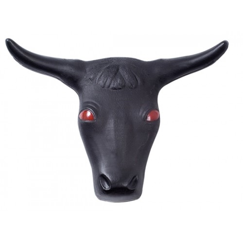 AMERICAN HERITAGE EQUINE RED EYE FULL SIZE STEER HEAD WITH RODS